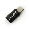 Adaptér Micro USB - USB typu C M-Life - černý - zdjęcie 1