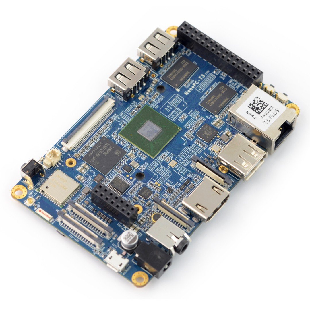 NanoPC T3 Plus - Samsung S5P6818 Octa-Core 1,4 GHz + 2 GB RAM + 16 GB EMMC - WiFi + Bluetooth 4.0