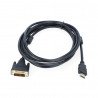 Černý kabel DVI - HDMI 3 m - zdjęcie 2