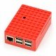 Pi-Blox - pouzdro Raspberry Pi Model 3/2 / B + - červené Pi-Blox - pouzdro Raspberry Pi Model 3/2 / B + - červené