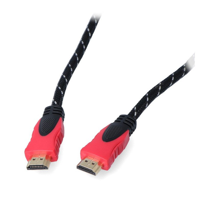 Kabel HDMI Blow Premium Red třídy 1,4 - dlouhý 1,5 m s opletením