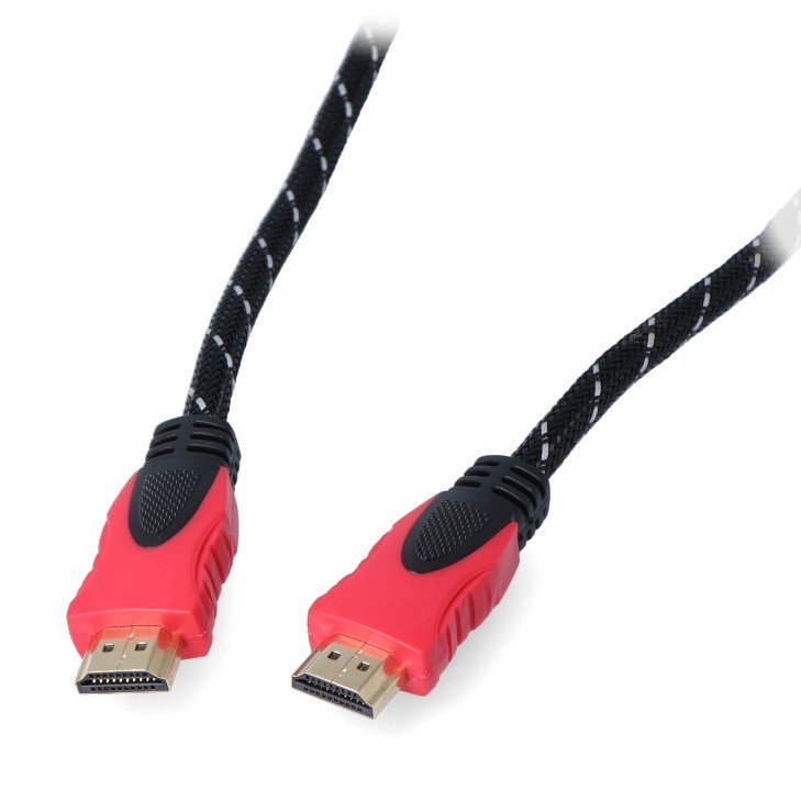 Kabel HDMI Blow Premium Red třídy 1,4 - dlouhý 1,5 m s opletením