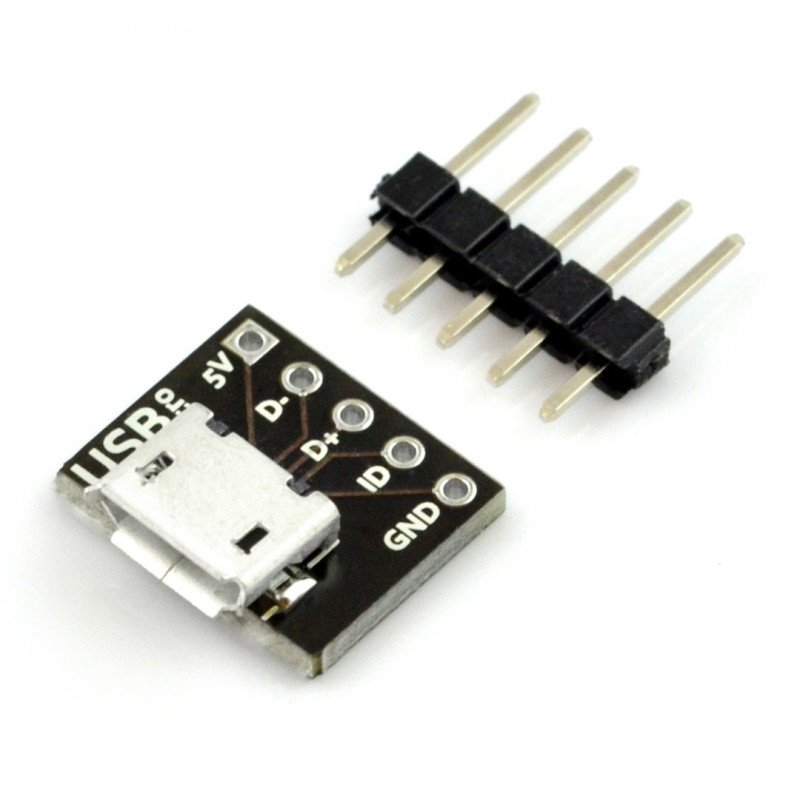 MicroUSB typ B 5 pin - konektor pro kontaktní desku - MSX