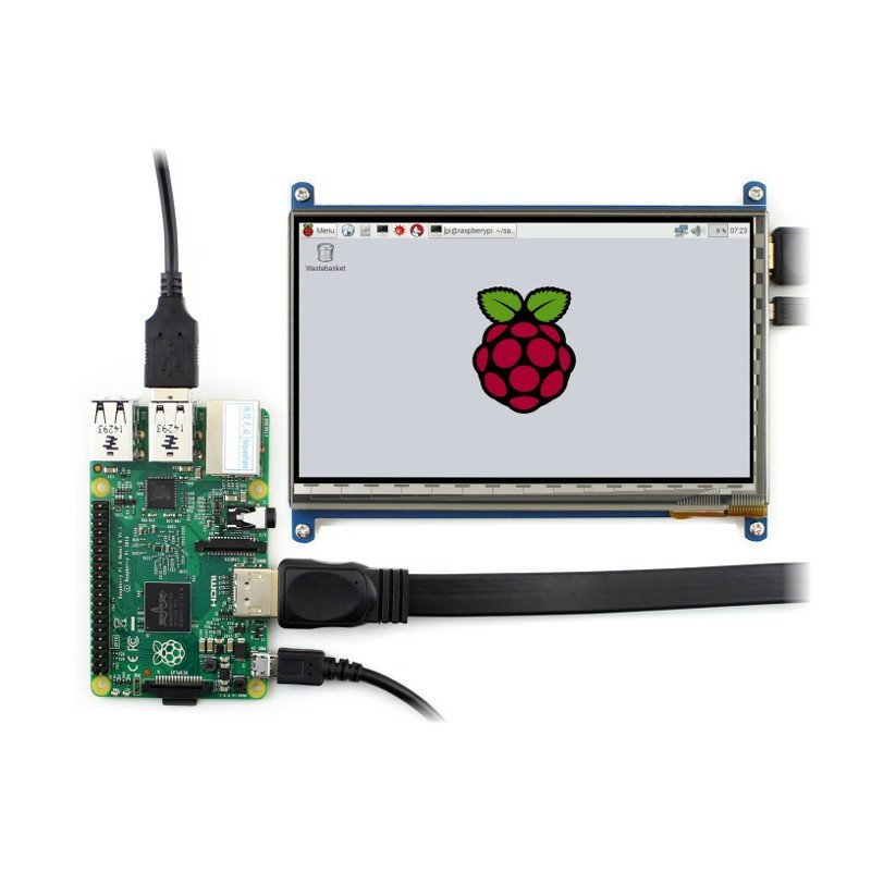 Dotykový displej – odporový LCD TFT 7'' 800x480px GPIO pro Raspberry Pi