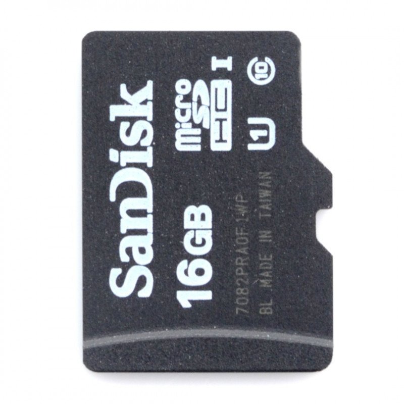 16 GB paměťová karta microSD třídy 10 + systém NOOB pro Raspberry Pi
