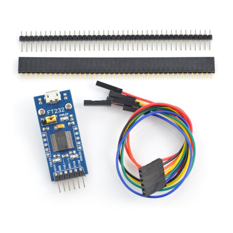 Převodník USB-UART FTDI FT232 - microUSB zásuvka