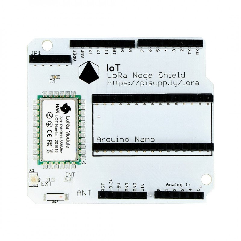 IoT LoRa Node Shield (868MHz / 915MHz) - kompatibilní s Arduino
