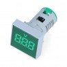 Digitální voltmetr - LED 32x32mm - 500VAC - zelený - zdjęcie 1