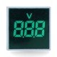 Digitální voltmetr - LED 32x32mm - 500VAC - zelený Digitální voltmetr - LED 32x32mm - 500VAC - zelený