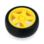 Kolo s pneumatikou 65x26mm - žluté