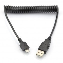 Kabel USB A - microUSB spirála Goobay - B 1 m