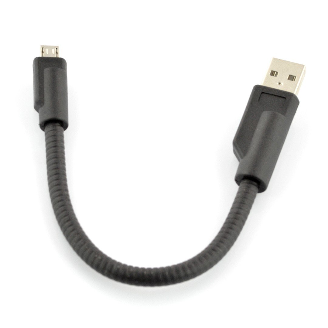 Kabel USB A - microUSB - B 0,2 m - tuhý