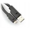 Kabel USB A - microUSB - B 0,2 m - tuhý - zdjęcie 2