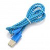 MicroUSB kabel B - A v modrém opletení EB175BY - 1m - zdjęcie 1