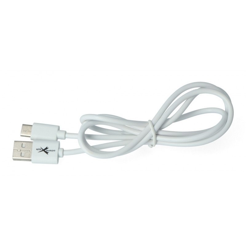 Bílý kabel EXtreme USB 2.0 typu C - 1 m