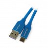 Lanberg USB kabel, typ AC 2.0, modrý premium 5A - 0,5m - zdjęcie 1