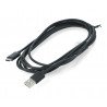 Černý kabel Lanberg USB typu A - C 2.0 - 3 m - zdjęcie 2