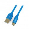 Lanberg USB Type A - C 2.0 modrý prémiový kabel QC 3.0 - 0,5 m - zdjęcie 1