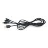 Kabel Lanberg Combo 3v1 USB typu A - microUSB + blesk + USB typu C 2.0 černý PVC - 1,8 m - zdjęcie 3
