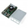 Pouzdro pro Raspberry Pi 4B - hliníkové s ventilátorem - stříbrné - zdjęcie 2