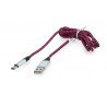 Kabel TRACER USB A - USB C 2.0 černé a fialové opletení - 1m - zdjęcie 2