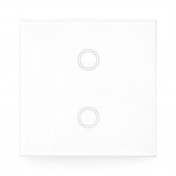 Coolseer RF nástěnný spínač - bezdrátový nástěnný spínač - dotyková obrazovka - RF 433MHz - 2kanálový - COL-BSW07W