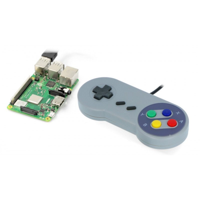 PiHut SNES - retro USB herní ovladač - kompatibilní s Raspberry Pi