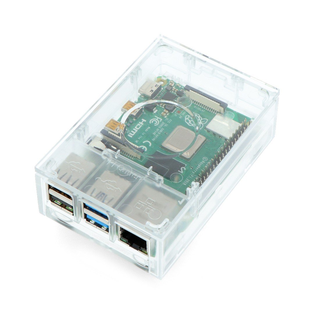 Pouzdro pro Raspberry Pi model 4B - Multicomp Pro - průhledné