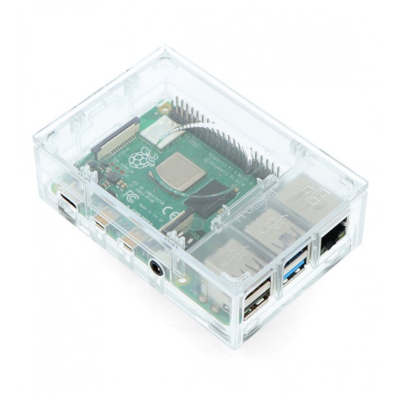 Pouzdro pro Raspberry Pi model 4B - Multicomp Pro - průhledné