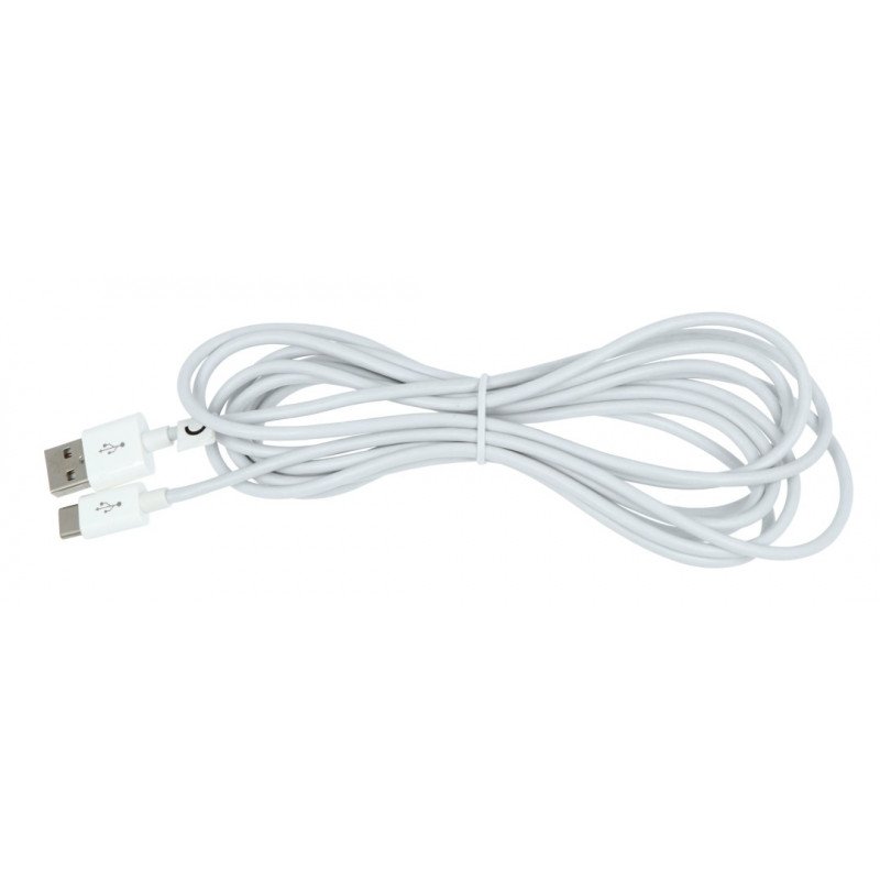 Kabel TRACER USB A 2.0 - USB C bílý - 3m
