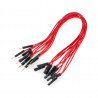 Propojovací kabely female-male 20 cm červené - 10 ks - zdjęcie 1