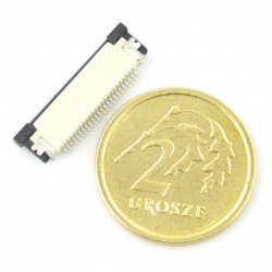 ZIF zásuvka, FFC / FPC, horizontální 24 pinů, rozteč 0,5 mm, horní kontakt