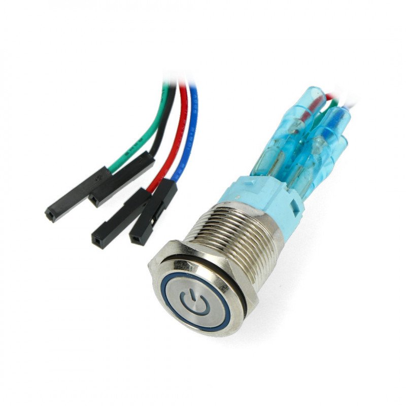 Tlačítko napájení pro Odroid H2 - modré LED podsvícení