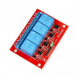 Reléový modul Iduino 4 kanály - kontakty 10A / 240VAC - cívka 5V