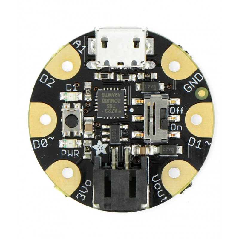 Adafruit GEMMA - miniaturní platforma s mikrokontrolérem Attiny85 3,3 V