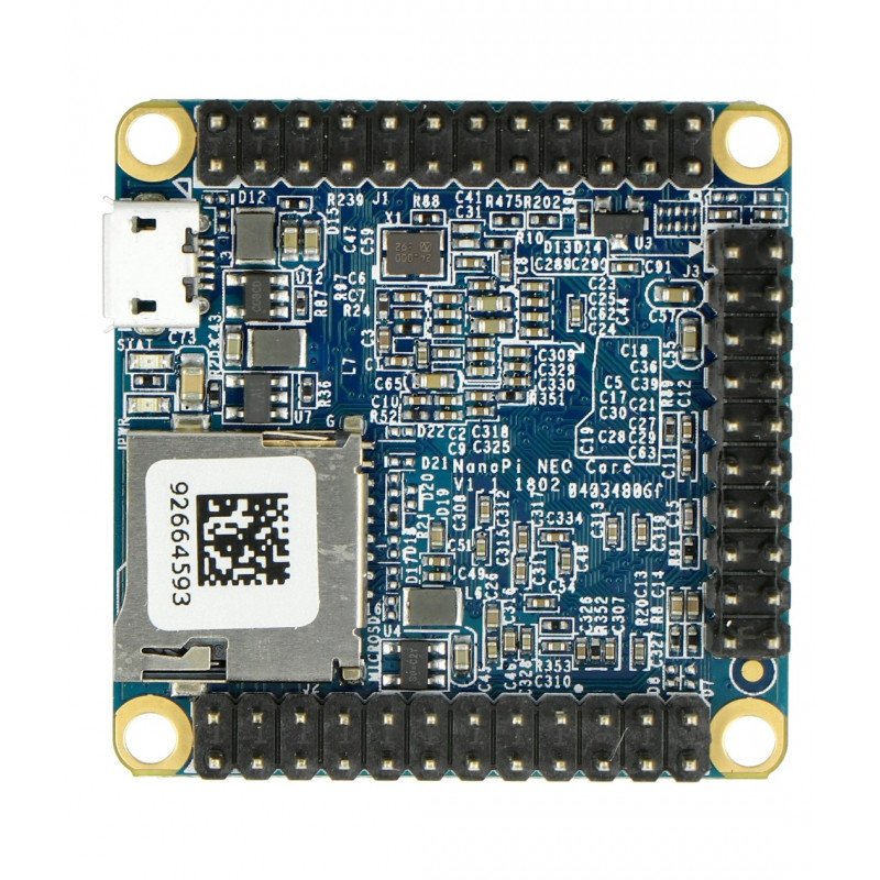 NanoPi NEO Core Allwinner H3 Quad-Core 1,2 GHz + 512 MB RAM + 8 GB eMMC - s konektory