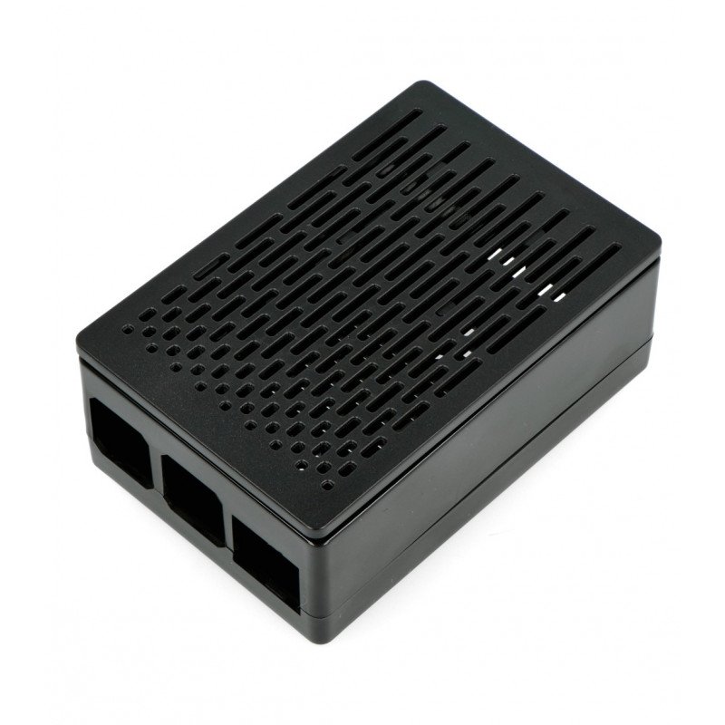 Pouzdro Raspberry Pi model 4B - ABS - černé - LT-4A04