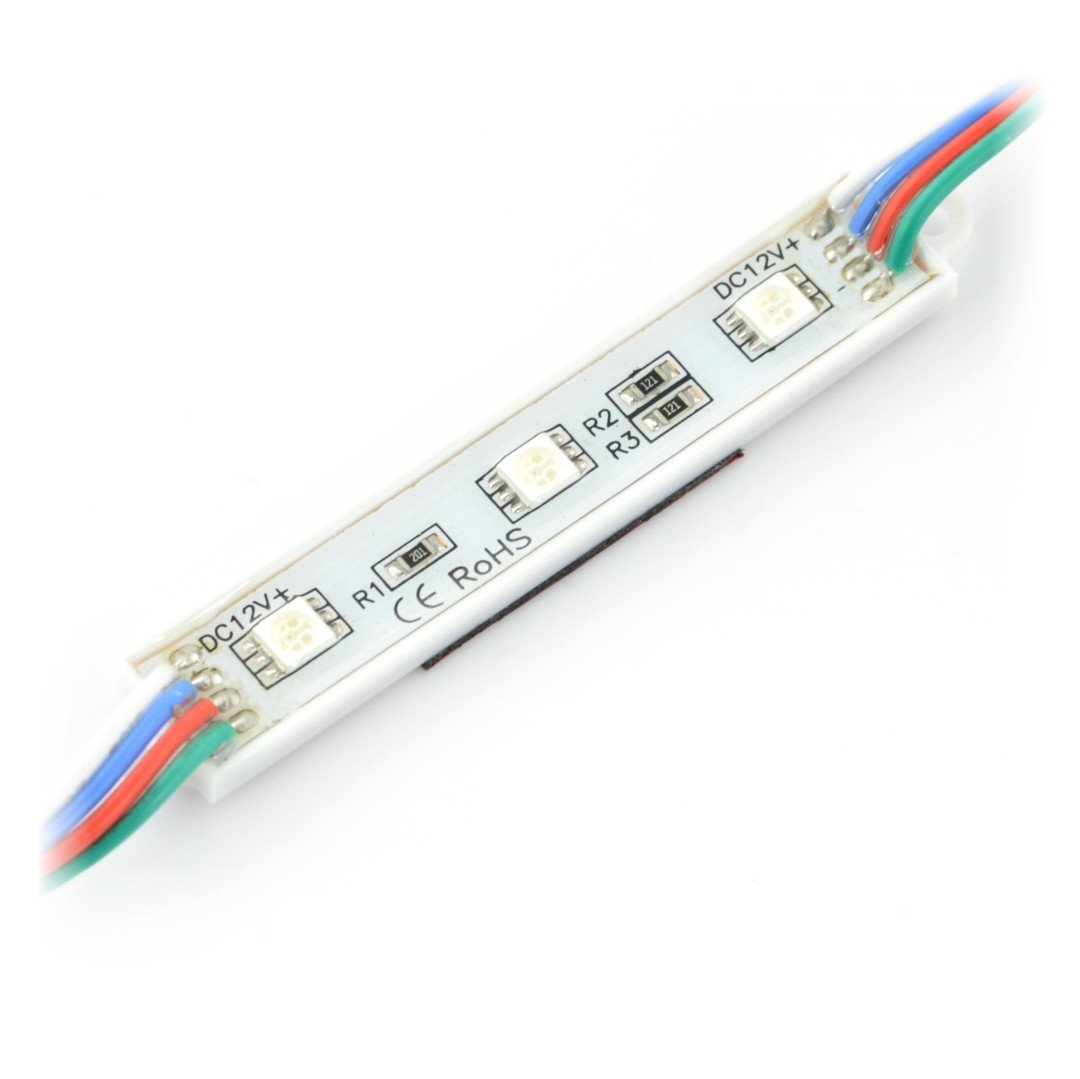 Modul 3x LED SMD5050 RGB 12V IP65 - 10 ks.