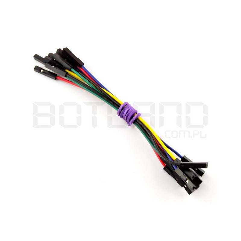 Propojovací kabely samice-samice 10 cm barevné - 10 ks