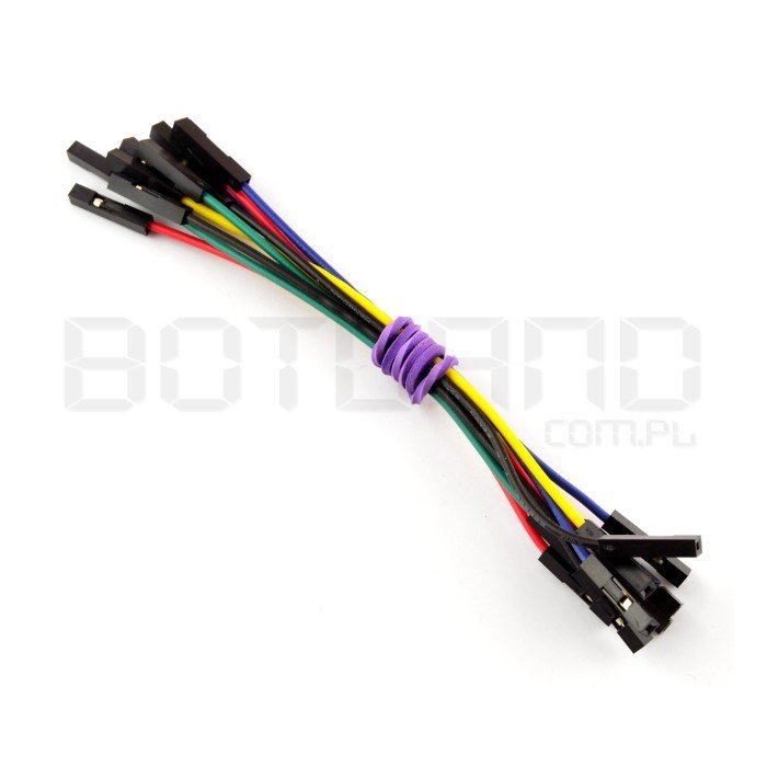 Propojovací kabely samice-samice 10 cm barevné - 10 ks