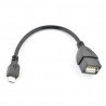 OTG Host microUSB - kabel USB - 12 cm - zdjęcie 1