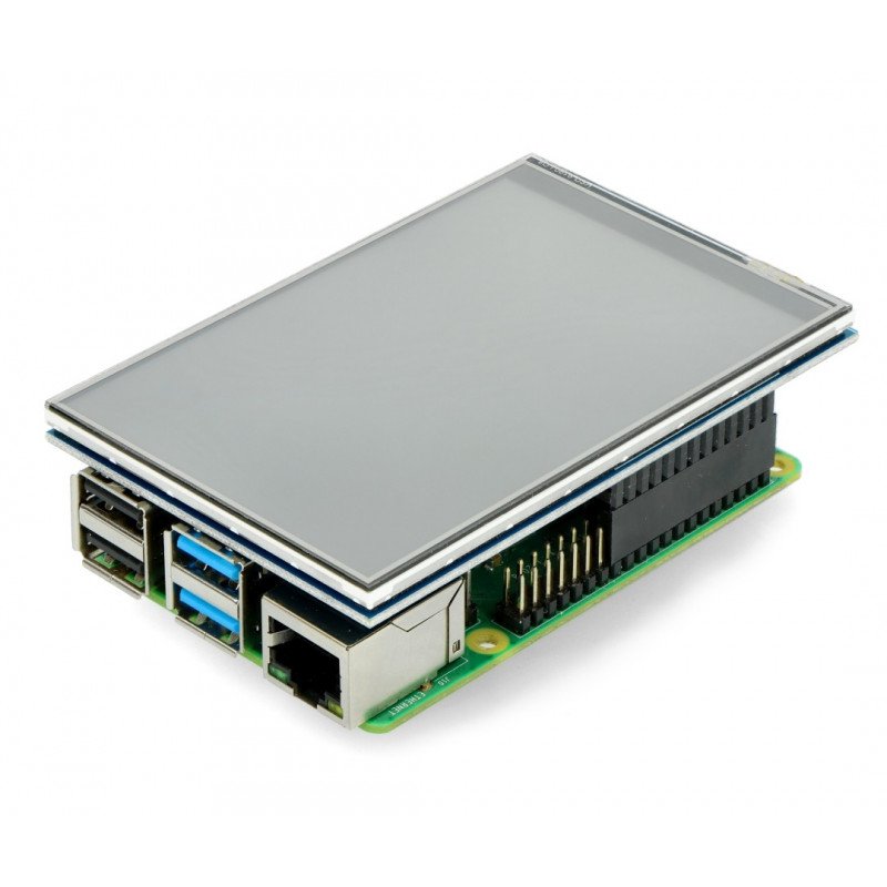 Odporový dotykový displej LCD TFT 4 '' (C) 480x320px GPIO pro Raspberry Pi 4B / 3B + / 3B / Zero