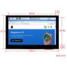 Dotykový displej Waveshare B, kapacitní LCD 4,3 '' IPS 800x480px HDMI + USB pro Raspberry Pi 4B / 3B / 3B + Zero - zdjęcie 5