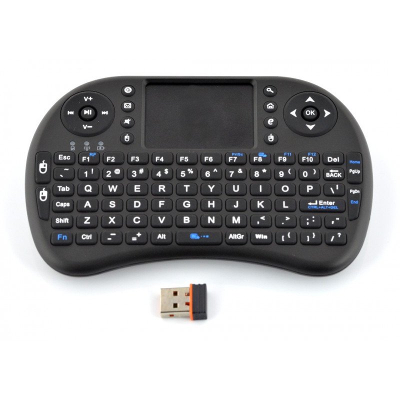 Bezdrátová klávesnice + touchpad Mini Key - černý