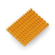Chladič 40x30x5mm pro Raspberry Pi 4 s tepelně vodivou páskou - zlatý