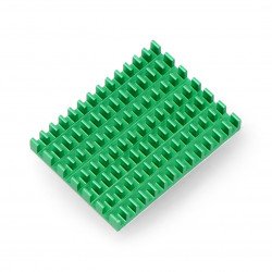 Chladič 40x30x5mm pro Raspberry Pi 4 s tepelně vodivou páskou - zelený