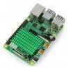 Chladič 40x30x5mm pro Raspberry Pi 4 s tepelně vodivou páskou - zelený - zdjęcie 2