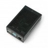 Pouzdro Raspberry Pi model 4B s ventilátorem - hliník - LT-4BA03 - černé - zdjęcie 1