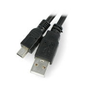 Kabel MiniUSB B - A 2,0 Lanberg 0,3 m - černý
