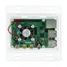 Pouzdro pro Raspberry Pi 4B - akrylové Vesa V2 + ventilátor - průhledné - zdjęcie 3